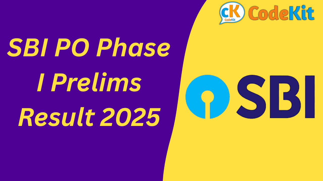 SBI PO Phase I Prelims Result 2025